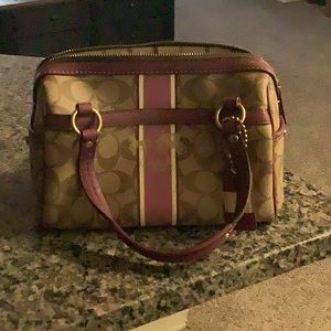 Coach purple mini satchel